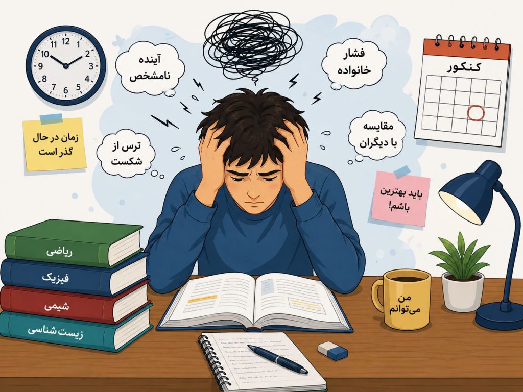 استرس دانش آموزان کنکوری