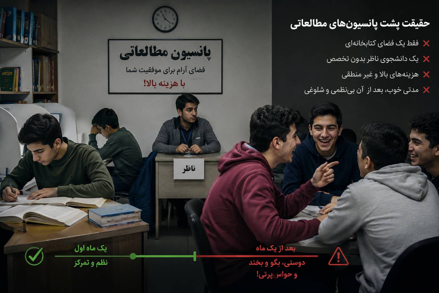 پانسیون مطالعاتی بهتر است یا کتابخانه